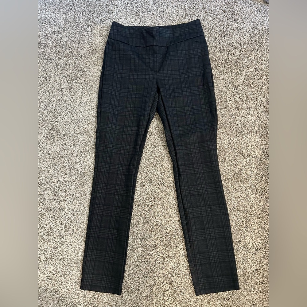 Dalia Black and Gray Checkered Pants